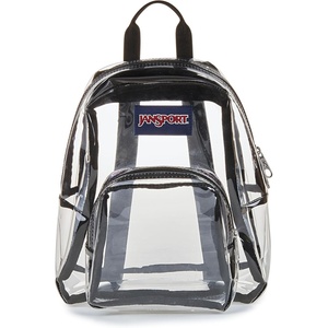 JanSport Mini Pack – Lightweight 10L Backpack with Adjustable Straps and Front Zipper Pocket – Perfect for Travel, Concerts, & Everyday Use, Clear(Clear)