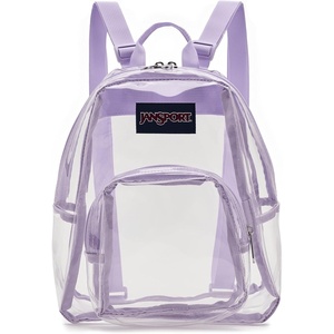 JanSport Mini Pack – Lightweight 10L Backpack with Adjustable Straps and Front Zipper Pocket – Perfect for Travel, Concerts, & Everyday Use, Clear(Pastel Lilac)