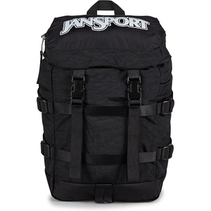 JanSport Mini Skip Pack – Compact Backpack with Main Compartment, Side Water Bottle Pocket, and Zippered Accessory Pocket, Travertine(Black)