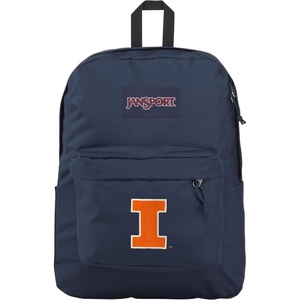 JanSport NCAA Officially Licensed Backpack, Ole Miss Rebels, Superbreak Plus with Padded 15” Laptop Sleeve, Spacious Computer Bag for Men & Women, Durable Daypack with Bottle Pocket, Red Tape(Illinois Illini)