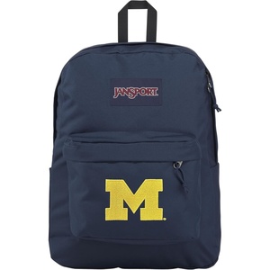 JanSport NCAA Officially Licensed Backpack, Ole Miss Rebels, Superbreak Plus with Padded 15” Laptop Sleeve, Spacious Computer Bag for Men & Women, Durable Daypack with Bottle Pocket, Red Tape(Michigan Wolverines)