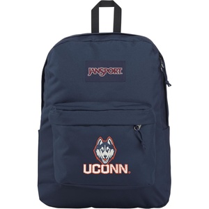 JanSport NCAA Officially Licensed Backpack, Ole Miss Rebels, Superbreak Plus with Padded 15” Laptop Sleeve, Spacious Computer Bag for Men & Women, Durable Daypack with Bottle Pocket, Red Tape(Connecticut Huskies)