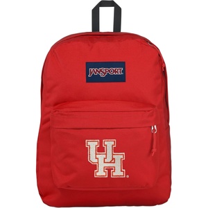 JanSport NCAA Officially Licensed Backpack, Ole Miss Rebels, Superbreak Plus with Padded 15” Laptop Sleeve, Spacious Computer Bag for Men & Women, Durable Daypack with Bottle Pocket, Red Tape(Houston Cougars)
