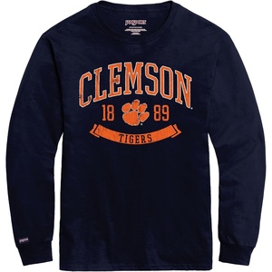 JanSport NCAA Officially Licensed Campus Long Sleeve T Shirt for Men, Soft & Breathable Pre-Shrunk Cotton Crewneck T Shirt(Clemson Tigers)