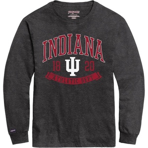 JanSport NCAA Officially Licensed Campus Long Sleeve T Shirt for Men, Soft & Breathable Pre-Shrunk Cotton Crewneck T Shirt(Indiana Hoosiers)