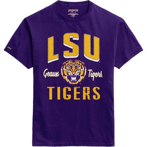JanSport NCAA Officially Licensed Campus Short Sleeve T Shirt for Men, Soft & Breathable Pre-Shrunk Cotton Crewneck T Shirt(LSU Tigers)
