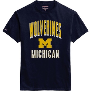 JanSport NCAA Officially Licensed Campus Short Sleeve T Shirt for Men, Soft & Breathable Pre-Shrunk Cotton Crewneck T Shirt(Michigan Wolverines)