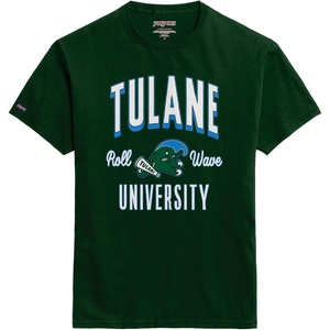 JanSport NCAA Officially Licensed Campus Short Sleeve T Shirt for Men, Soft & Breathable Pre-Shrunk Cotton Crewneck T Shirt(Tulane Green Wave)
