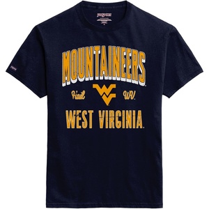 JanSport NCAA Officially Licensed Campus Short Sleeve T Shirt for Men, Soft & Breathable Pre-Shrunk Cotton Crewneck T Shirt(West Virginia Mountaineers)