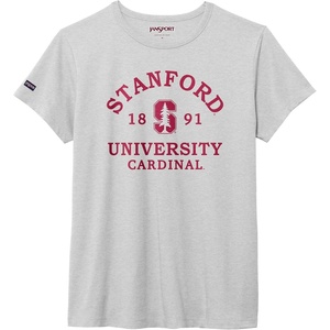 JanSport NCAA Officially Licensed Graduate Short Sleeve T Shirt for Women, Soft & Breathable Cotton-Polyester Blend Crewneck T Shirt with Graphic Detailing, Everyday University Fan Apparel(Stanford Cardinal)
