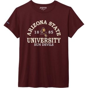 JanSport NCAA Officially Licensed Graduate Short Sleeve T Shirt for Women, Soft & Breathable Cotton-Polyester Blend Crewneck T Shirt with Graphic Detailing, Everyday University Fan Apparel(Arizona State Sun Devils)