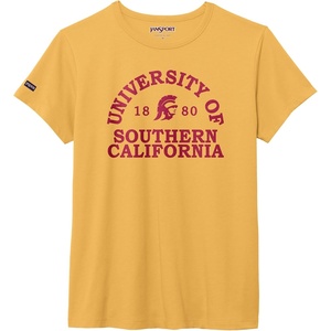 JanSport NCAA Officially Licensed Graduate Short Sleeve T Shirt for Women, Soft & Breathable Cotton-Polyester Blend Crewneck T Shirt with Graphic Detailing, Everyday University Fan Apparel(USC Trojans)