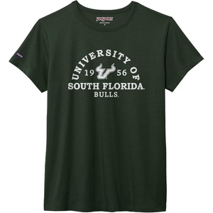 JanSport NCAA Officially Licensed Graduate Short Sleeve T Shirt for Women, Soft & Breathable Cotton-Polyester Blend Crewneck T Shirt with Graphic Detailing, Everyday University Fan Apparel(South Florida Bulls)