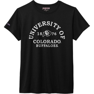 JanSport NCAA Officially Licensed Graduate Short Sleeve T Shirt for Women, Soft & Breathable Cotton-Polyester Blend Crewneck T Shirt with Graphic Detailing, Everyday University Fan Apparel(Colorado Buffaloes)