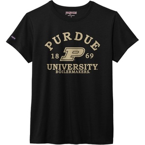 JanSport NCAA Officially Licensed Graduate Short Sleeve T Shirt for Women, Soft & Breathable Cotton-Polyester Blend Crewneck T Shirt with Graphic Detailing, Everyday University Fan Apparel(Purdue Boilermakers)