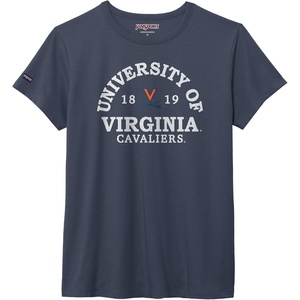 JanSport NCAA Officially Licensed Graduate Short Sleeve T Shirt for Women, Soft & Breathable Cotton-Polyester Blend Crewneck T Shirt with Graphic Detailing, Everyday University Fan Apparel(Virginia Cavaliers)