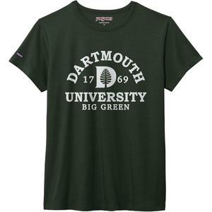 JanSport NCAA Officially Licensed Graduate Short Sleeve T Shirt for Women, Soft & Breathable Cotton-Polyester Blend Crewneck T Shirt with Graphic Detailing, Everyday University Fan Apparel(Dartmouth Big Green)