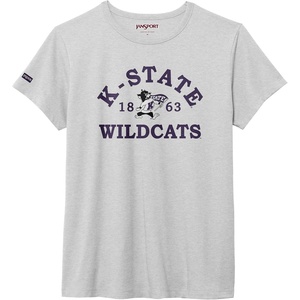 JanSport NCAA Officially Licensed Graduate Short Sleeve T Shirt for Women, Soft & Breathable Cotton-Polyester Blend Crewneck T Shirt with Graphic Detailing, Everyday University Fan Apparel(Kansas State Wildcats)