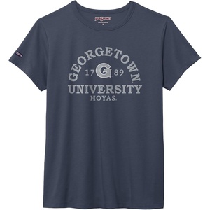 JanSport NCAA Officially Licensed Graduate Short Sleeve T Shirt for Women, Soft & Breathable Cotton-Polyester Blend Crewneck T Shirt with Graphic Detailing, Everyday University Fan Apparel(Georgetown Hoyas)