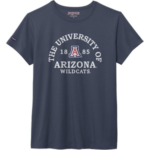 JanSport NCAA Officially Licensed Graduate Short Sleeve T Shirt for Women, Soft & Breathable Cotton-Polyester Blend Crewneck T Shirt with Graphic Detailing, Everyday University Fan Apparel(Arizona Wildcats)