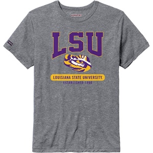 JanSport NCAA Officially Licensed Pregame Short Sleeve T Shirt for Men, Soft & Breathable Triblend Crewneck T Shirt(LSU Tigers)