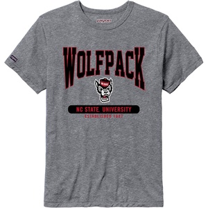 JanSport NCAA Officially Licensed Pregame Short Sleeve T Shirt for Men, Soft & Breathable Triblend Crewneck T Shirt(North Carolina State Wolfpack)