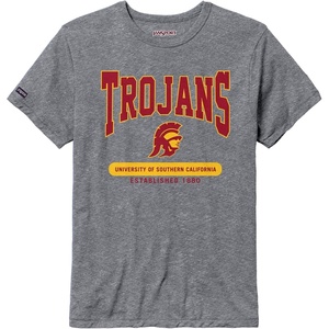 JanSport NCAA Officially Licensed Pregame Short Sleeve T Shirt for Men, Soft & Breathable Triblend Crewneck T Shirt(USC Trojans)