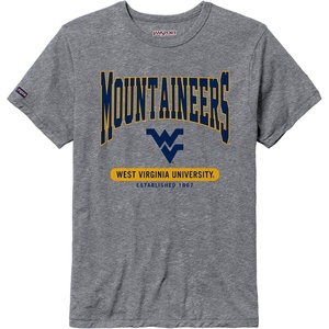 JanSport NCAA Officially Licensed Pregame Short Sleeve T Shirt for Men, Soft & Breathable Triblend Crewneck T Shirt(West Virginia Mountaineers)