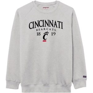 JanSport NCAA Officially Licensed Rival Crew Sweatshirt, Long Sleeve Graphic Pullover for Men, Women, Cotton-Polyester Blend(Cincinnati Bearcats)