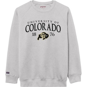 JanSport NCAA Officially Licensed Rival Crew Sweatshirt, Long Sleeve Graphic Pullover for Men, Women, Cotton-Polyester Blend(Colorado Buffaloes)
