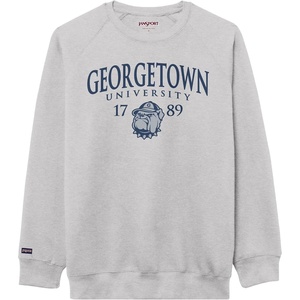 JanSport NCAA Officially Licensed Rival Crew Sweatshirt, Long Sleeve Graphic Pullover for Men, Women, Cotton-Polyester Blend(Georgetown Hoyas)