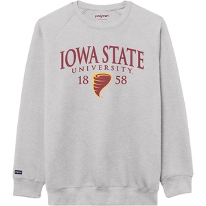 JanSport NCAA Officially Licensed Rival Crew Sweatshirt, Long Sleeve Graphic Pullover for Men, Women, Cotton-Polyester Blend(Iowa State Cyclones)