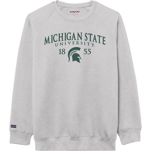 JanSport NCAA Officially Licensed Rival Crew Sweatshirt, Long Sleeve Graphic Pullover for Men, Women, Cotton-Polyester Blend(Michigan State Spartans)