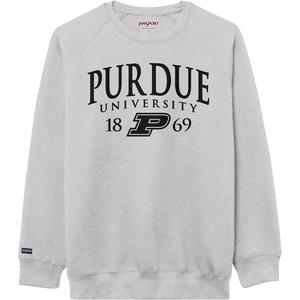 JanSport NCAA Officially Licensed Rival Crew Sweatshirt, Long Sleeve Graphic Pullover for Men, Women, Cotton-Polyester Blend(Purdue Boilermakers)