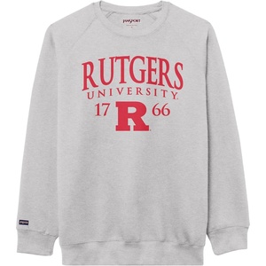 JanSport NCAA Officially Licensed Rival Crew Sweatshirt, Long Sleeve Graphic Pullover for Men, Women, Cotton-Polyester Blend(Rutgers Scarlet Knights)