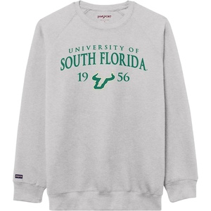 JanSport NCAA Officially Licensed Rival Crew Sweatshirt, Long Sleeve Graphic Pullover for Men, Women, Cotton-Polyester Blend(South Florida Bulls)
