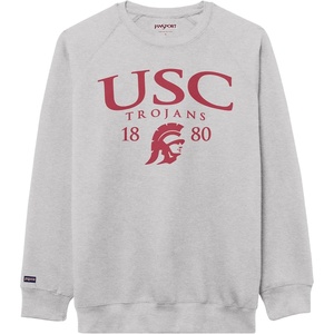 JanSport NCAA Officially Licensed Rival Crew Sweatshirt, Long Sleeve Graphic Pullover for Men, Women, Cotton-Polyester Blend(USC Trojans)