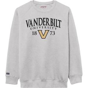 JanSport NCAA Officially Licensed Rival Crew Sweatshirt, Long Sleeve Graphic Pullover for Men, Women, Cotton-Polyester Blend(Vanderbilt Commodores)