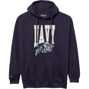JanSport NCAA Officially Licensed Rival Hoodie, Long Sleeve Unisex Sweatshirt, Cotton-Polyester Blend, Double-Layered Hood(Navy Midshipmen)