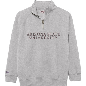 JanSport NCAA Officially Licensed Rival Quarter Zip Sweatshirt, Long Sleeve Unisex, Cotton-Polyester Blend, Stand-Up Collar(Arizona State Sun Devils)