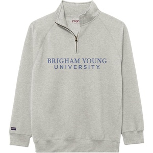 JanSport NCAA Officially Licensed Rival Quarter Zip Sweatshirt, Long Sleeve Unisex, Cotton-Polyester Blend, Stand-Up Collar(BYU Cougars)