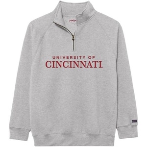 JanSport NCAA Officially Licensed Rival Quarter Zip Sweatshirt, Long Sleeve Unisex, Cotton-Polyester Blend, Stand-Up Collar(Cincinnati Bearcats)