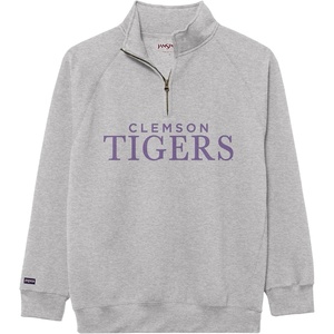 JanSport NCAA Officially Licensed Rival Quarter Zip Sweatshirt, Long Sleeve Unisex, Cotton-Polyester Blend, Stand-Up Collar(Clemson Tigers)