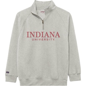 JanSport NCAA Officially Licensed Rival Quarter Zip Sweatshirt, Long Sleeve Unisex, Cotton-Polyester Blend, Stand-Up Collar(Indiana Hoosiers)