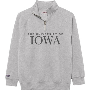 JanSport NCAA Officially Licensed Rival Quarter Zip Sweatshirt, Long Sleeve Unisex, Cotton-Polyester Blend, Stand-Up Collar(Iowa Hawkeyes)