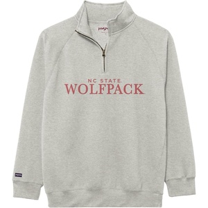 JanSport NCAA Officially Licensed Rival Quarter Zip Sweatshirt, Long Sleeve Unisex, Cotton-Polyester Blend, Stand-Up Collar(North Carolina State Wolfpack)