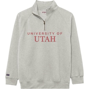 JanSport NCAA Officially Licensed Rival Quarter Zip Sweatshirt, Long Sleeve Unisex, Cotton-Polyester Blend, Stand-Up Collar(Utah Utes)