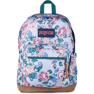 JanSport Right Pack Backpack – Durable Daypack with Padded 15″ Laptop Sleeve, Spacious Main Compartment & Integrated Water Bottle Pocket, Animal Illusion(Rustic Roses Moon Flower/Blu/Pnk/Grn)
