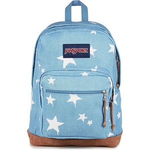 JanSport Right Pack Expressions Backpack – Travel, Work, or Laptop Bag – Coconut Corduroy(Discharge Denim Star)