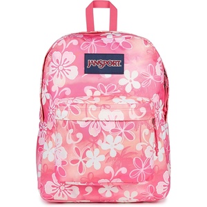 JanSport SuperBreak One Backpack – Durable, Lightweight Bag with 1 Main Compartment, Front Utility Pocket with Built-in Organizer, Premium Backpack, Pastel Petals(Hiblisscus)